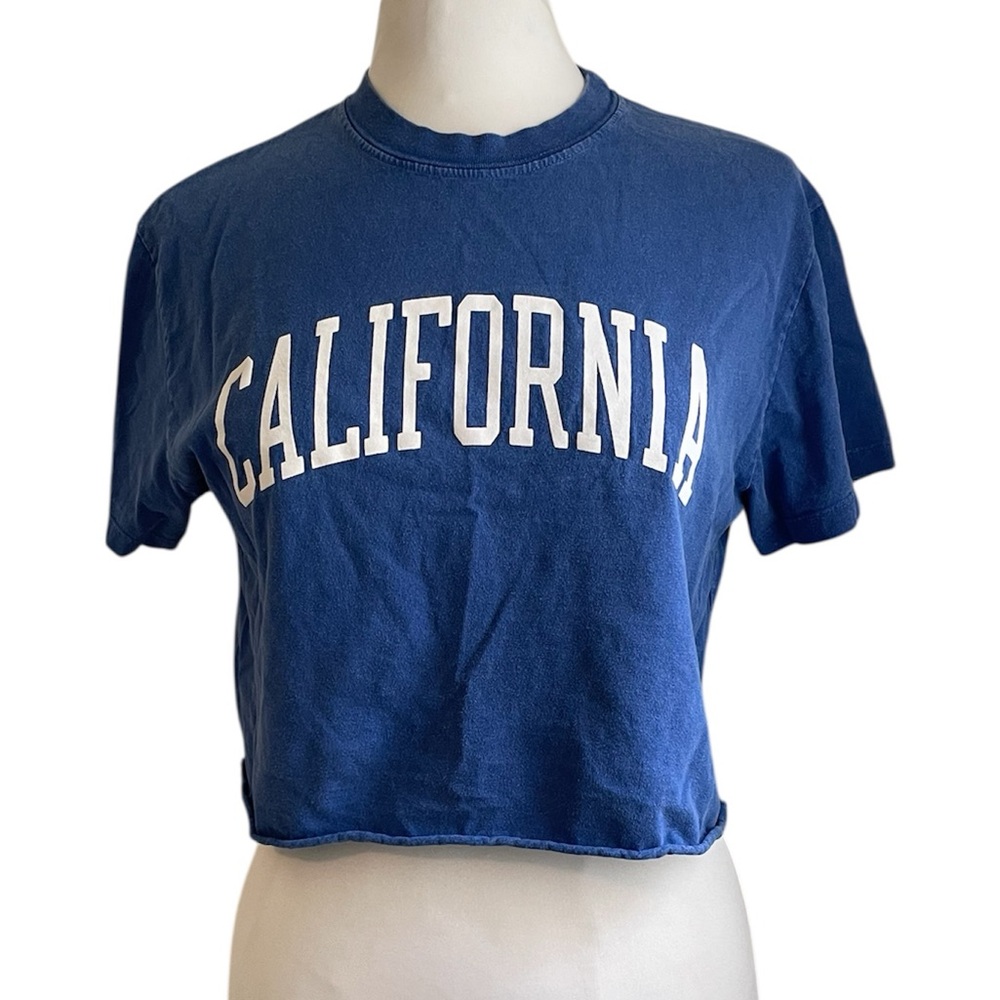 Brandy Melville California Raw Cropped T-Shirt